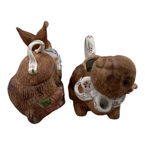Petunia's Garden Spring Bunnies Cream and Sugar Container